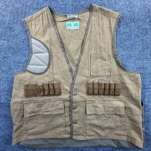 Vintage Game Winner Sportswear Vest Mens 46/48 Tan Hunting Shooting Shells